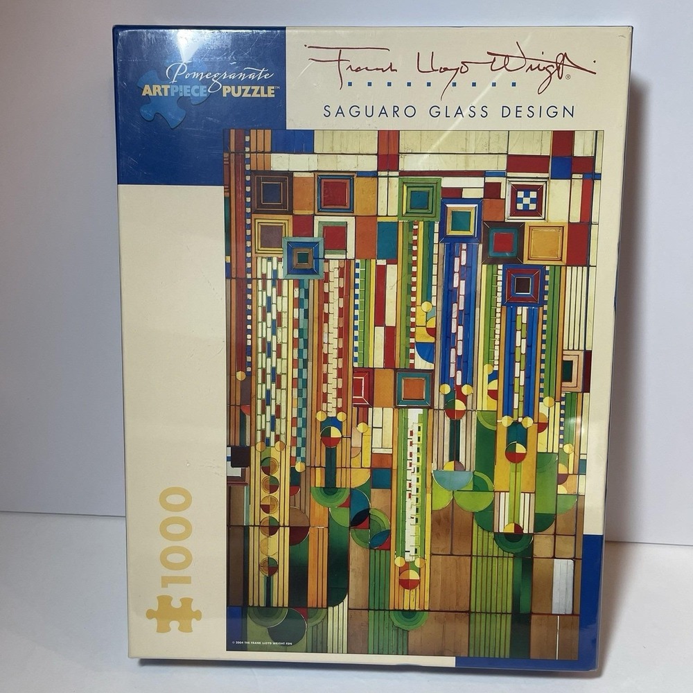 Pomegranate ArtPiece 1000 Pc Puzzle Frank Lloyd Wright Saguaro Design New Sealed